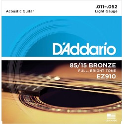 Cuerdas D´Addario 85/15 Bronze 11-52 p/ Guitarra Acústica.