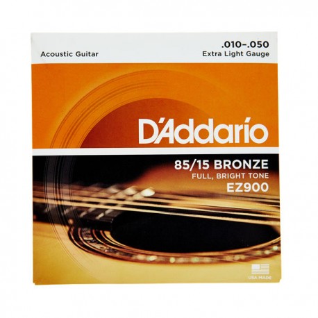 Cuerdas D´Addario 85/15 Bronze 10-50 p/ Guitarra Acústica.