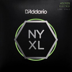 CUERDAS D´ADDARIO NYXL P/BAJO ELECTRICO 4 CUERDAS 45-105 XL