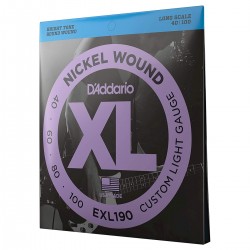 CUERDAS D´ADDARIO P/BAJO ELECTRICO 4 CUERDAS 40-100 XL