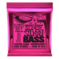 CUERDAS ERNIE BALL SHORT SCALE P/BAJO 4 CUERDAS 45-100