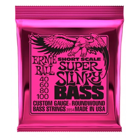 CUERDAS ERNIE BALL SHORT SCALE P/BAJO 4 CUERDAS 45-100