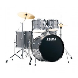 BATERIA TAMA ''STAGESTAR'' DE 5 PZAS. VERDE BRILLANTE CON ATRILES, ASIENTO Y PLATILLOS