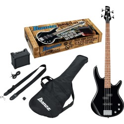 BAJO ELECTRICO IBANEZ JUMPSTART NEGRO CON COMBO Y ACCESORIOS