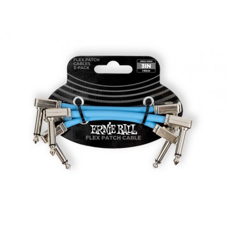 CABLES ERNIE BALL 0.0762 MTS., MORADO (ANGULADO/ANGULADO) (3 PZAS.)