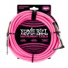 Cable para instrumento 18' Braided Recto / Angulado - Rosa Neón