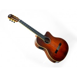 GUITARRA ELECTROACUSTICA TRES PINOS, CAFÉ TRANSPARENTE