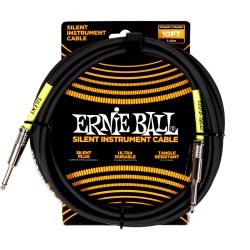 CABLE ERNIE BALL 3.048 MTS., NEGRO (RECTO/RECTO)
