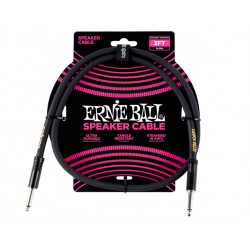 CABLE ERNIE BALL 0.91 MTS. PARA BAFLE, NEGRO (RECTO/RECTO)