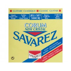 ENCORDADURA SAVAREZ ''NEW CRISTAL CORUM'' PARA GUITARRA CLASICA (TENSION MIXTA)