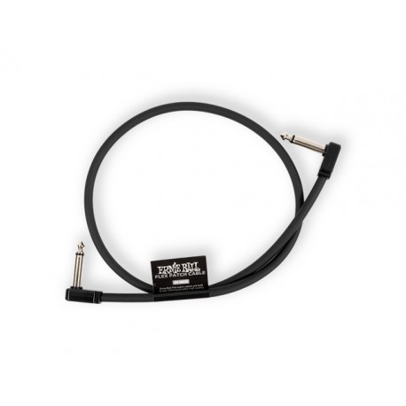 CABLE ERNIE BALL 0.6096 MTS., NEGRO (ANGULADO/ANGULADO)