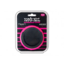 TAPA ERNIE BALL PARA BOCA DE GUITARRA ACUSTICA. GOMA NEGRA