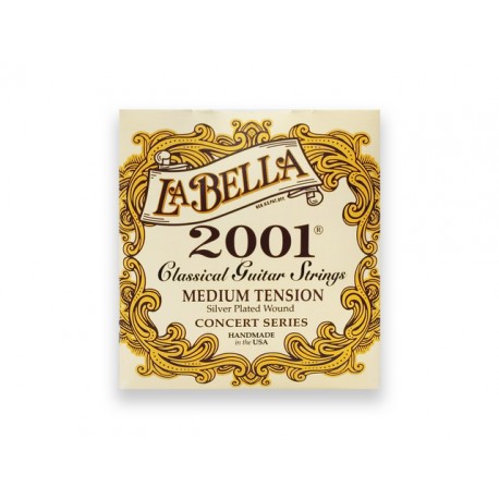 ENCORDADURA LA BELLA ''2001'' PARA GUITARRA CLASICA,TENSION MEDIA