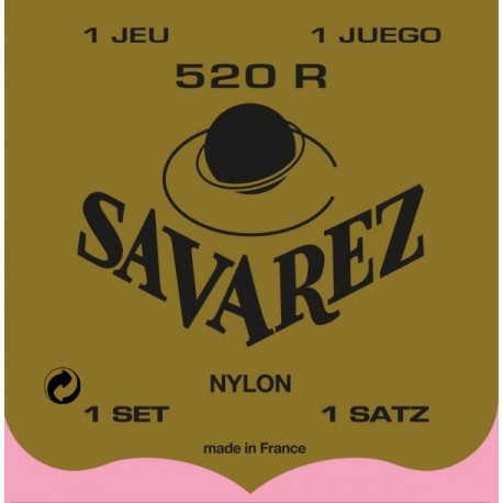ENCORDADURA SAVAREZ ''TRADICIONAL'' PARA GUITARRA CLASICA (TENSION NORMAL)