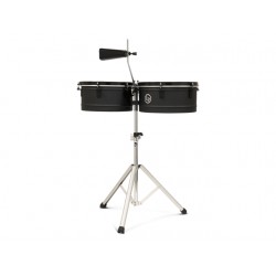 TIMBALES LP ''CITY'' 13'' & 14'' CON ATRIL Y CENCERRO, NEGROS