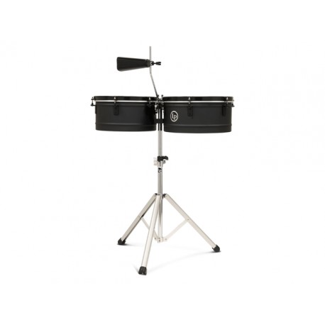 TIMBALES LP ''CITY'' 13'' & 14'' CON ATRIL Y CENCERRO, NEGROS