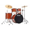 BATERIA TAMA STAGESTAR'' DE 5 PZAS. BOMBO 20" COBRE BRILLANTE CON ATRILES, ASIENTO Y PLATILLOS